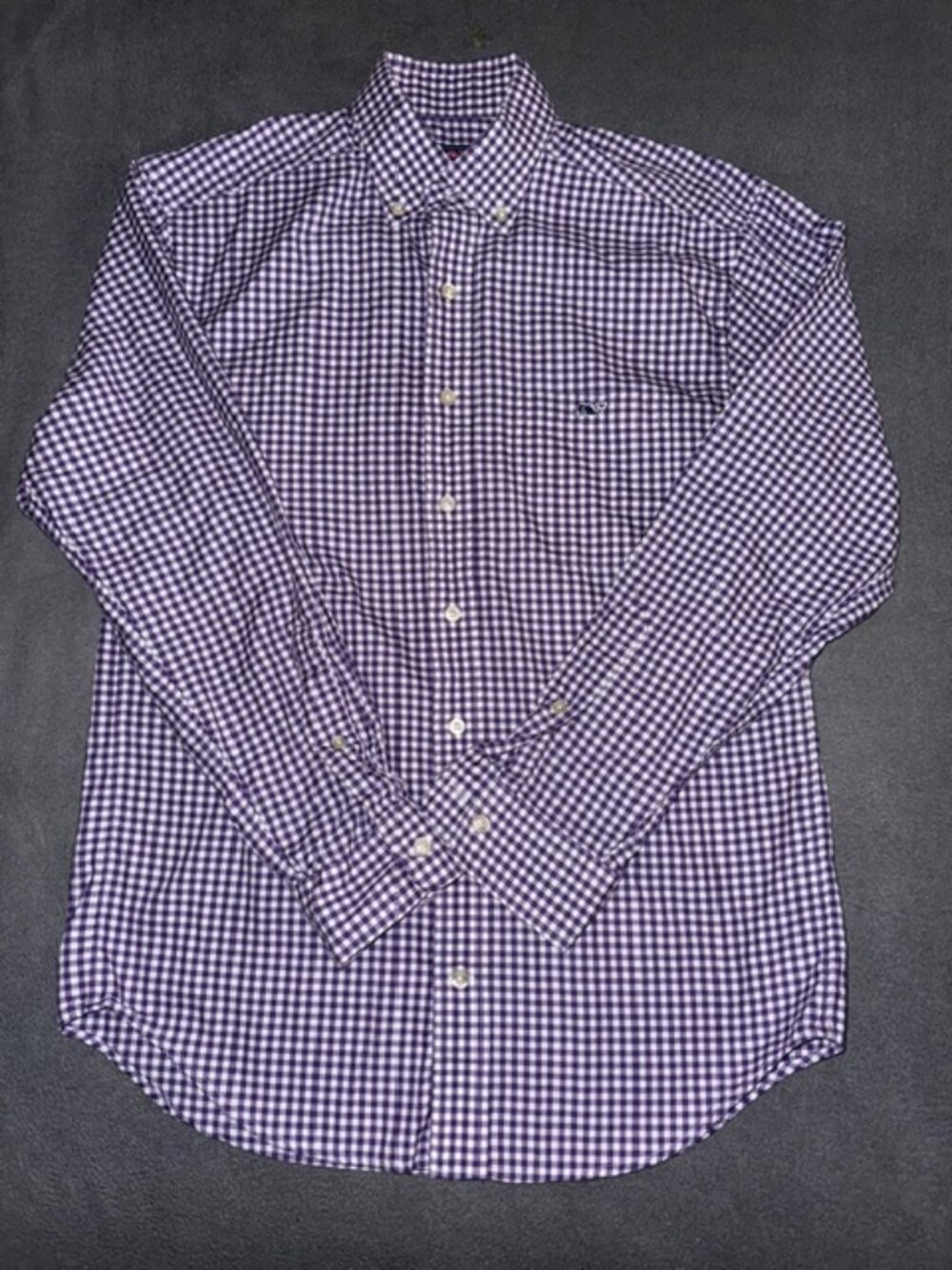 Vineyard Vines Men's Classic Fit Tucker Shirt Size Small Purple White Check